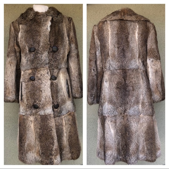 Vintage Jackets & Coats Vintage Rabbit Fur Long Coat Poshmark